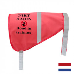 Niet aaien hond in training rood